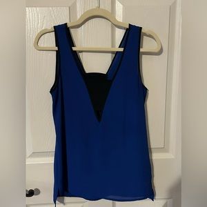 Blue and Black Tank Blouse